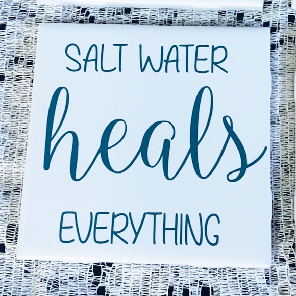 Set of 4 Ceramic Beach Quotes/Theme Coasters - Picture 3 of 6